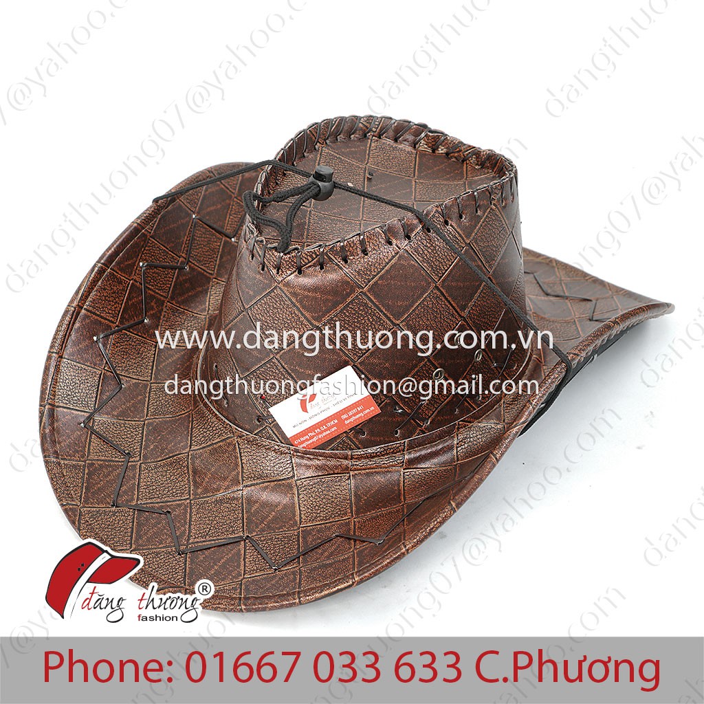 Mũ nón cao bồi cowboy da Pu cao cấp HÌNH THẬT CLIP THẬT