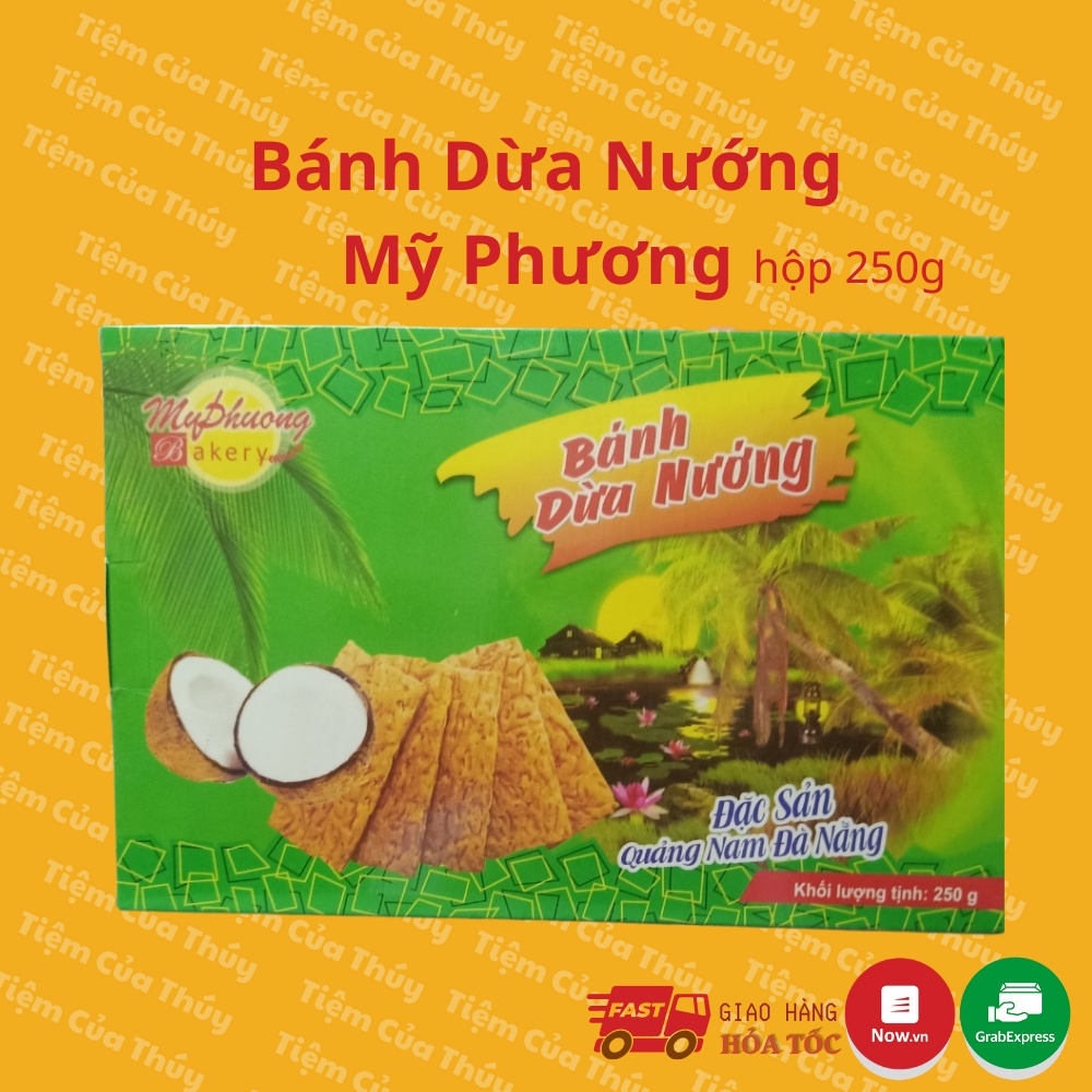 Bánh dừa nướng Đà Nẵng Mỹ Phương hộp 250gr bánh ngon thơm giòn