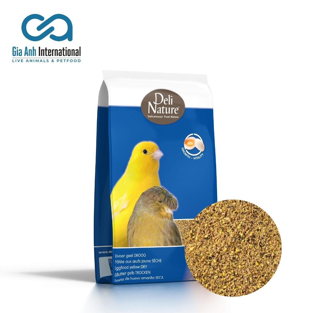 Cám Trứng Khô Dành Cho Chim Yến - Deli Nature Eggfood Yellow Dry Giúp Chim Khoẻ Mạnh, Lông Mượt, Đề Kháng Tốt Gói 10kg