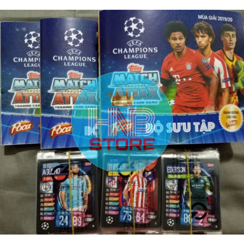 Album Poca + 50 thẻ base nguyên seal ngẫu nhiên không trùng - Match Attax Poca 19/20