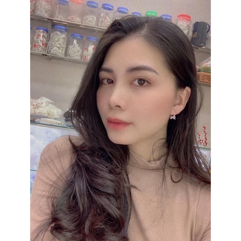 Bông tai nơ cực xinh bạc ta cho nữ