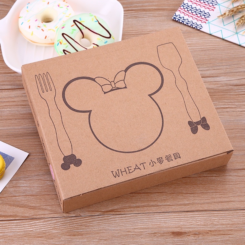 Khay ăn dặm micky kèm thìa, dĩa cute