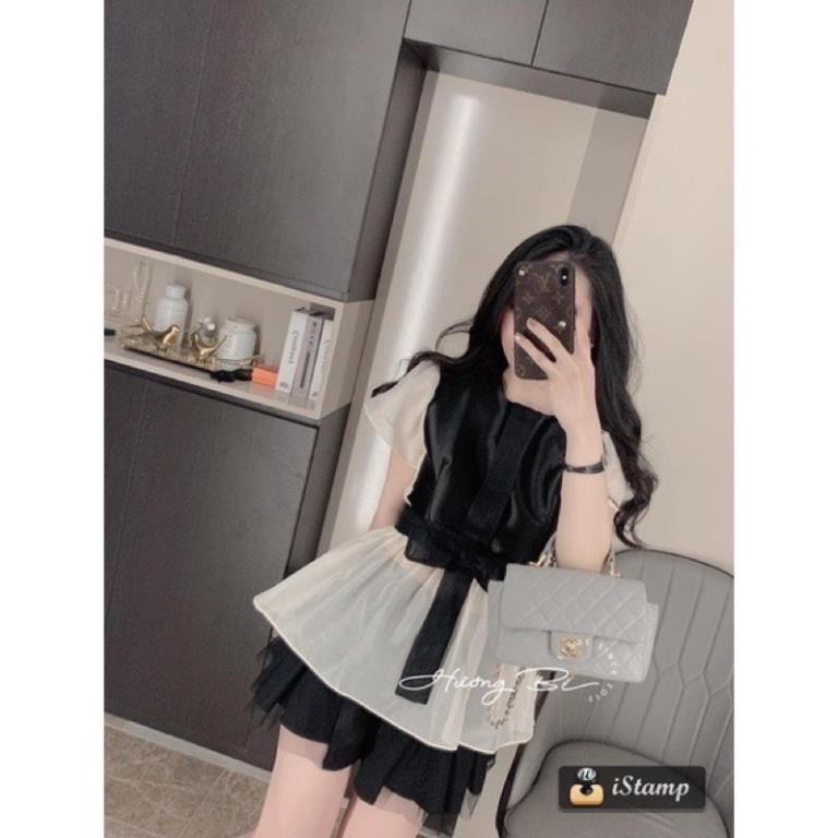 [NEW] Sét Bộ Nữ Thiết Kế Thắt Nơ Mix Quần short Đùi Sang Chảnh( Hàng Sẵn, Ảnh Thật)