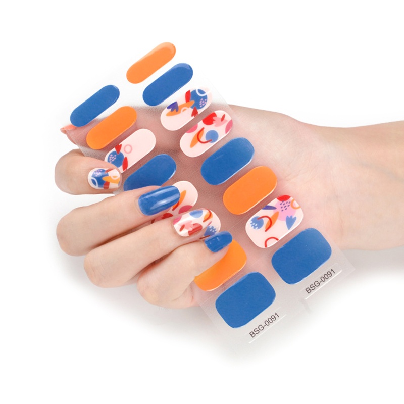 Miếng Dán Gel Bán Nguyệt Trang Trí Móng Tay Toàn Diện Cho Nữ