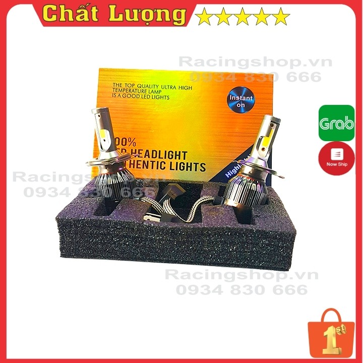 Đèn Pha Led Xe Máy LEDVNRACING.COM Đèn Pha Trợ Sáng ✨ Tăng Sáng ✨ Chân H4 (Giá 1 bóng) NPP ĐÈN LED - Hàng Chất Lượng