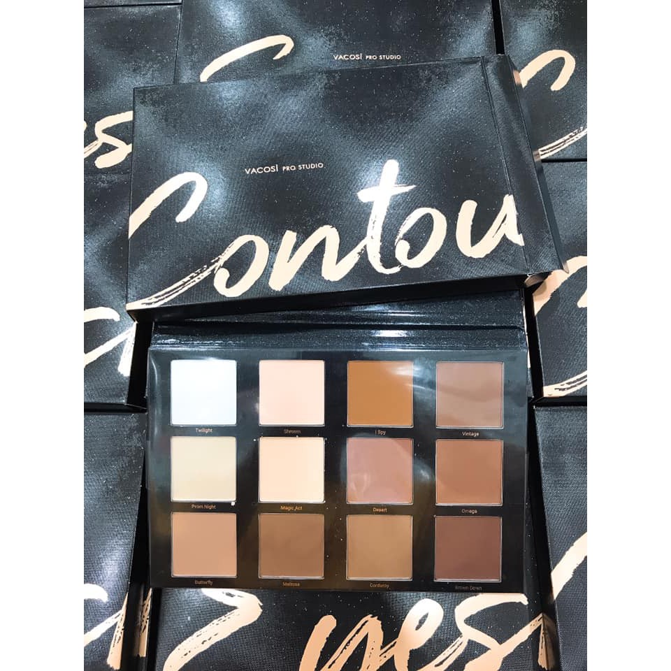 BẢNG TẠO KHỐI CHUYÊN NGHIỆP 12 Ô VACOSI PRO STUDIO CONTOUR PALETTE (HIGHLIGHT & SHADING) - 12HS