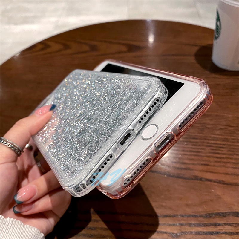 Ốp Điện Thoại Mềm Trong Suốt Chống Sốc Phối Kim Tuyến Cho iPhone 6 6s 7 8 Plus SE 2022 2020 X XR Xs Max