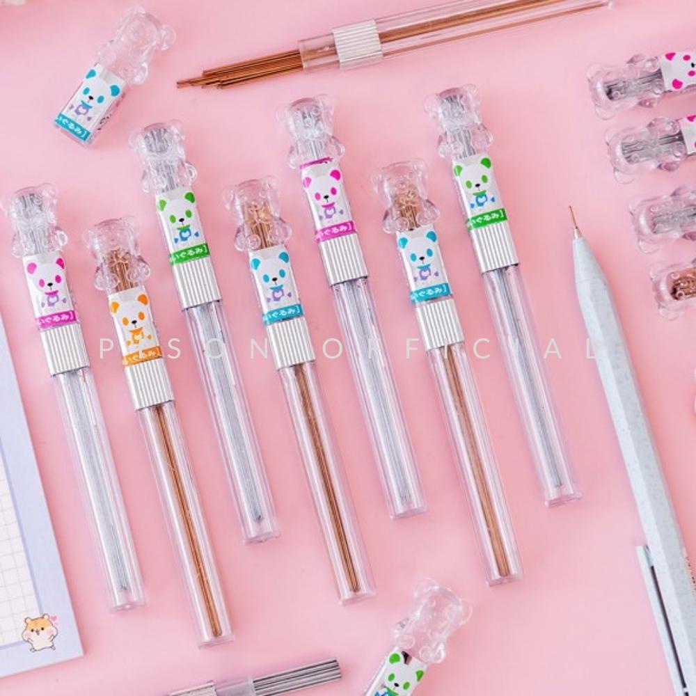 Hộp ruột bút chì bấm 2B 0.7mm hình Gấu Pison - RBC001 - 1 cái