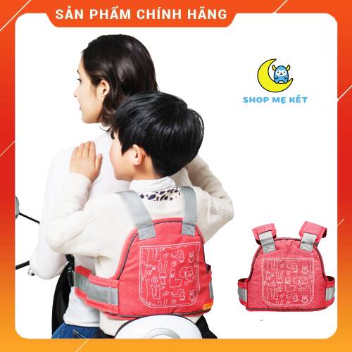 Đai đi xe máy cho bé 1-12 tuổi hàng quảng châu, đeo vai, thắt lưng, đai ngực an toàn