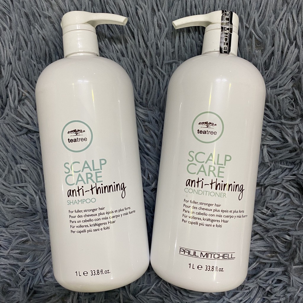 Bộ gội xả và tinh chất kích thích mọc tóc Tea Tree Paul Mitchell Scalp Care anti-thinning 1000mlx2/100ml