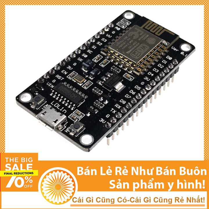 Kit NodeMcu ESP8266 CH340 - Mạch Arduino Tích Hợp Wifi