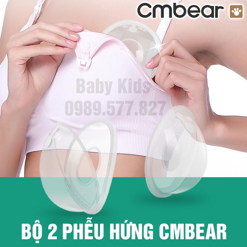 Phễu hứng sữa Cmbear, Cốc hứng sữa Cmbear, Bộ 2 phễu - An tâm nuôi con bằng sữa mẹ