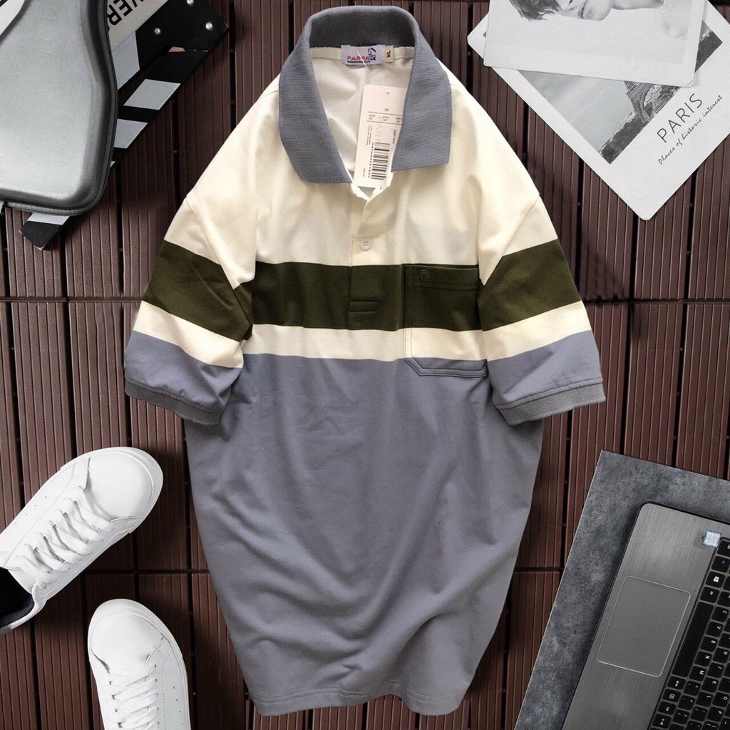 Áo polo nam , áo nam mẫu mới nhập QC hàng cotton kẻ ngang