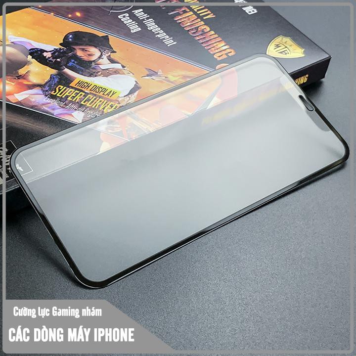 Kính cường lực Full màn hình các dòng iPhone - 11D Gaming Nhám chống vân tay 7+/8+/iP7/iP8/iP6/iP6S/XSMAX/11Promax