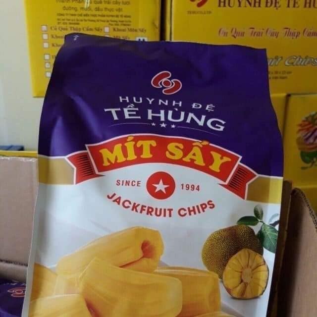 Gói 500g Mít sấy Huynh đệ tề Hùng . Hạn đến 12 tháng.