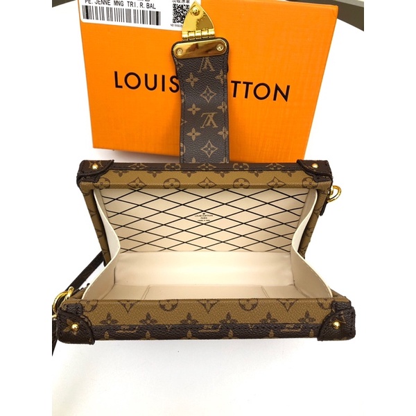 Túi đeo chéo hộp cao cấp mẫu mới thương hiệu Louis Vuitton LV Box Petite Malle Monogram