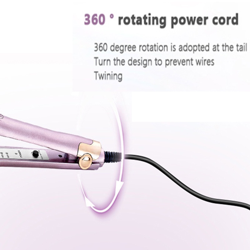 Máy duỗi uốn tóc Kemei km-852 tấm làm nóng gốm Tourmaline tạo kiểu tóc tiện lợi cho nữ