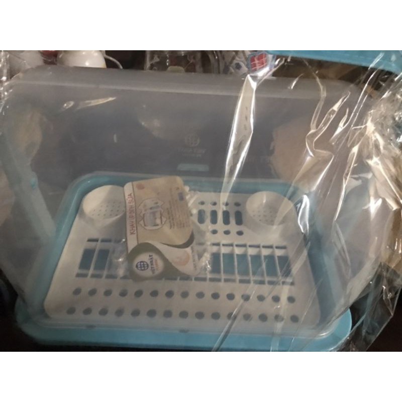 Giá úp bình sữa,úp cốc có nắp an toàn cho bé hàng Việt Nam