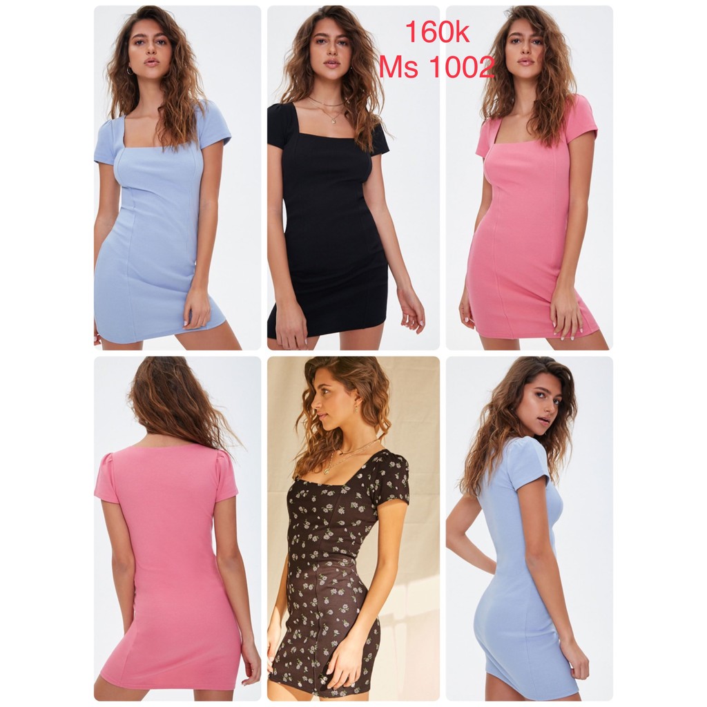 Đầm body cổ U