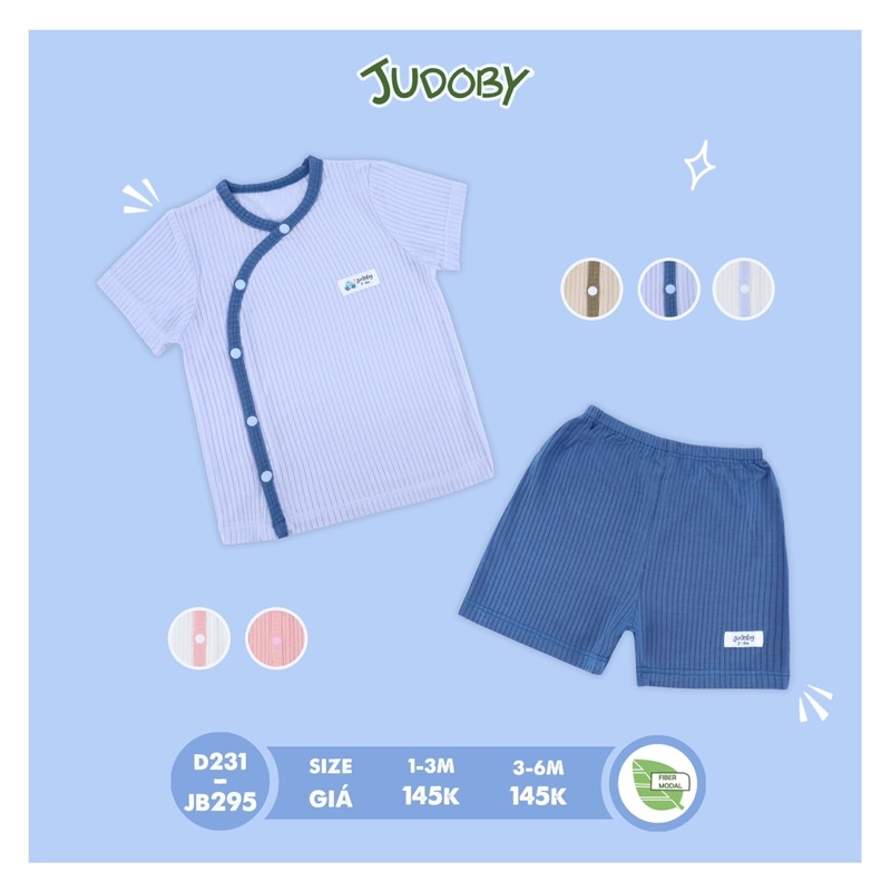 Bộ cài lệch cộc tay sơ sinh Judoby - Dokma JB295