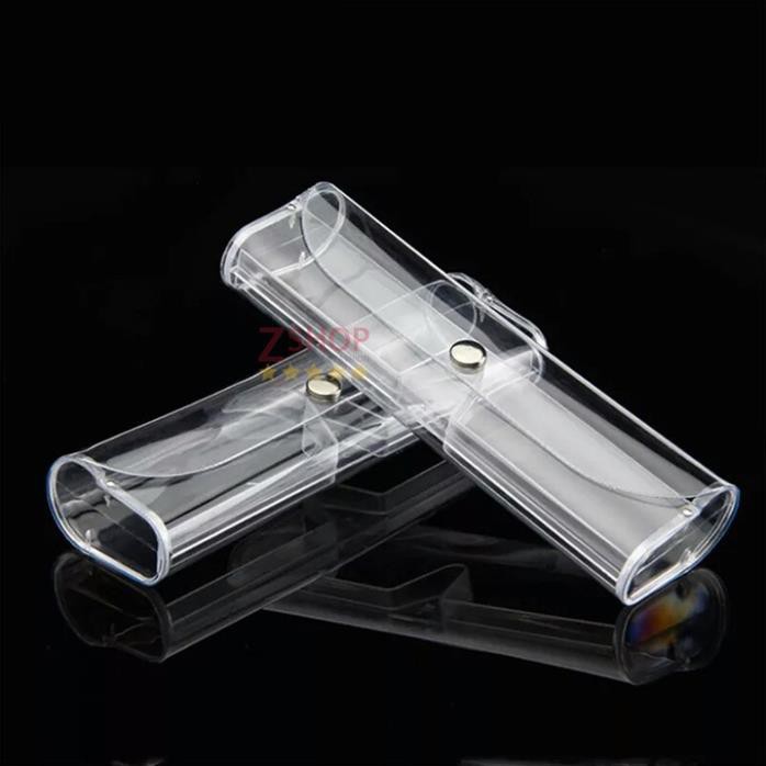 Hộp đựng kính nhựa dẻo trong suốt 15*4.5*2.4cm Molangshop