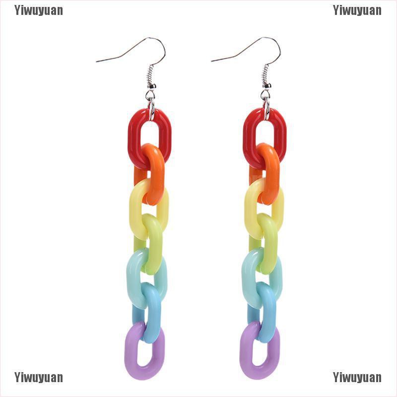 Khuyên Tai Dạng Chuỗi Nhựa Độc Đáo