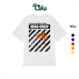Áo thun tay lỡ Gấu 194 Miao Crew Unisex From rộng phong cách Ulzzang vải coton dày dặn, co dãn
