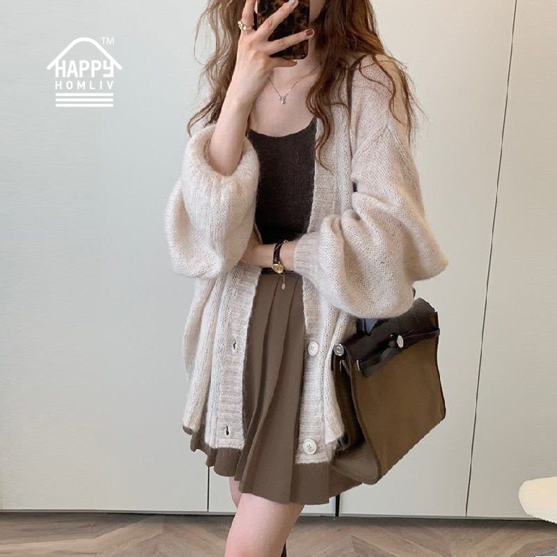 SET Áo len cadigan nữ Áo Khoác Len Cardigan Dệt Kim Thời Trang Mùa Thu Size M-4XL