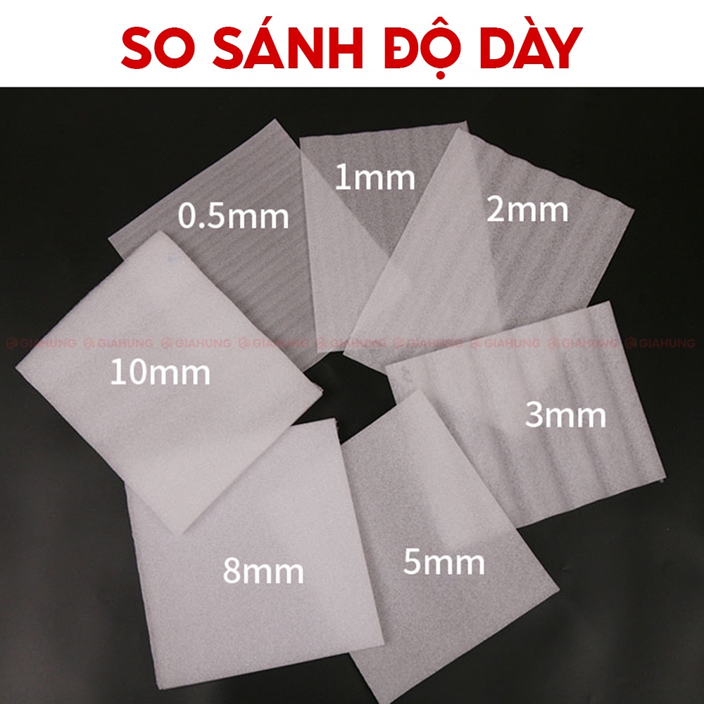 Mút xốp bọc đồ Pe Foam giảm chấn, chống sốc bảo vệ hàng hóa kích thước 4mm x 1m X 100m - GIAHUNGPRO