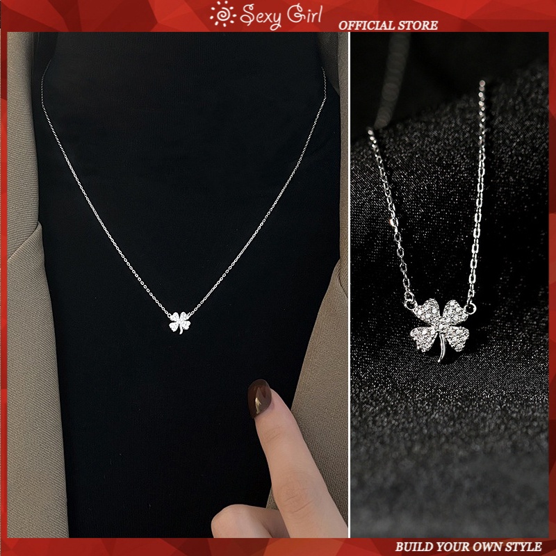 Dây chuyền bạc 925 mặt hình cỏ ba lá may mắn sang trọng