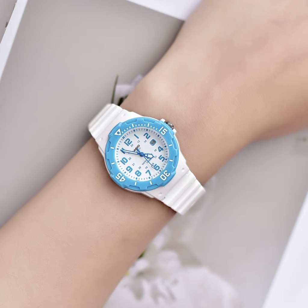 Đồng hồ nữ casio chính hãng chống nước 3atm , dây nhựa nhiều màu - LRW200H