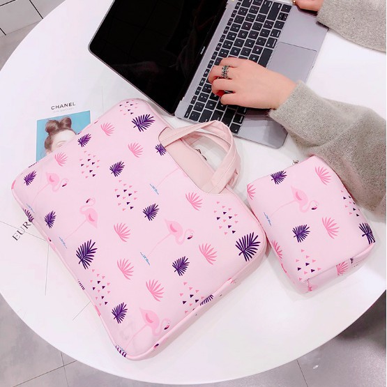 Cặp đựng laptop, túi chống macbook da PU có kèm ví, có đai gài hành lý và lớp đệm bông dày dặn | BigBuy360 - bigbuy360.vn