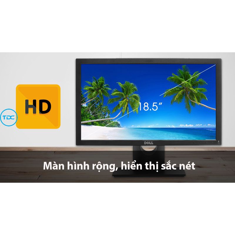 Màn Hình Dell 18.5 E1916HV (1366x768/TN/60Hz/5ms). Hàng chính hãng. Bảo hành 36 tháng