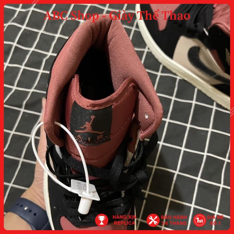 [FreeShip+ Hàng Xịn]  Giày Jordan JD1 đen đỏ mận cao cổ cao cấp mới, Giậy JD1 Đỏ Mận