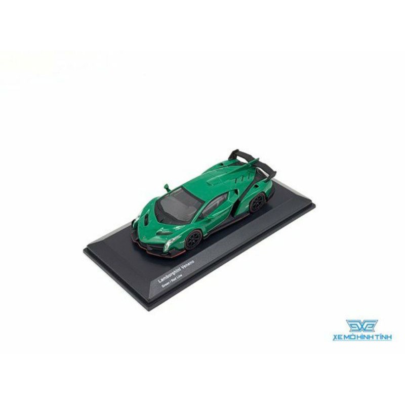 Xe Mô Hình Lamborghini Veneno Mui Cứng 1:64 Kyosho (Xanh Lá)