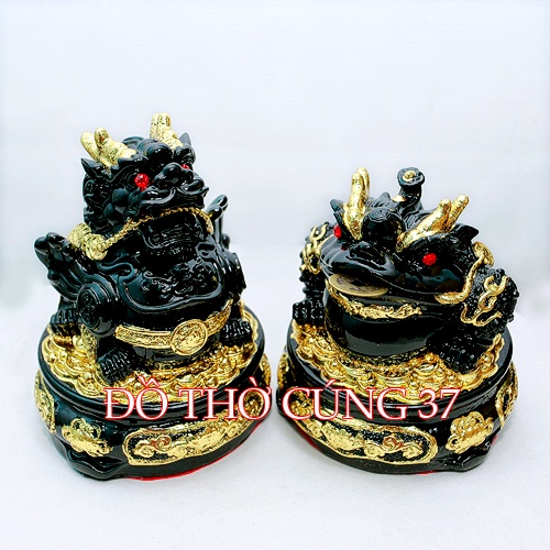 CÓC + TỲ HƯU  phong thủy màu đen