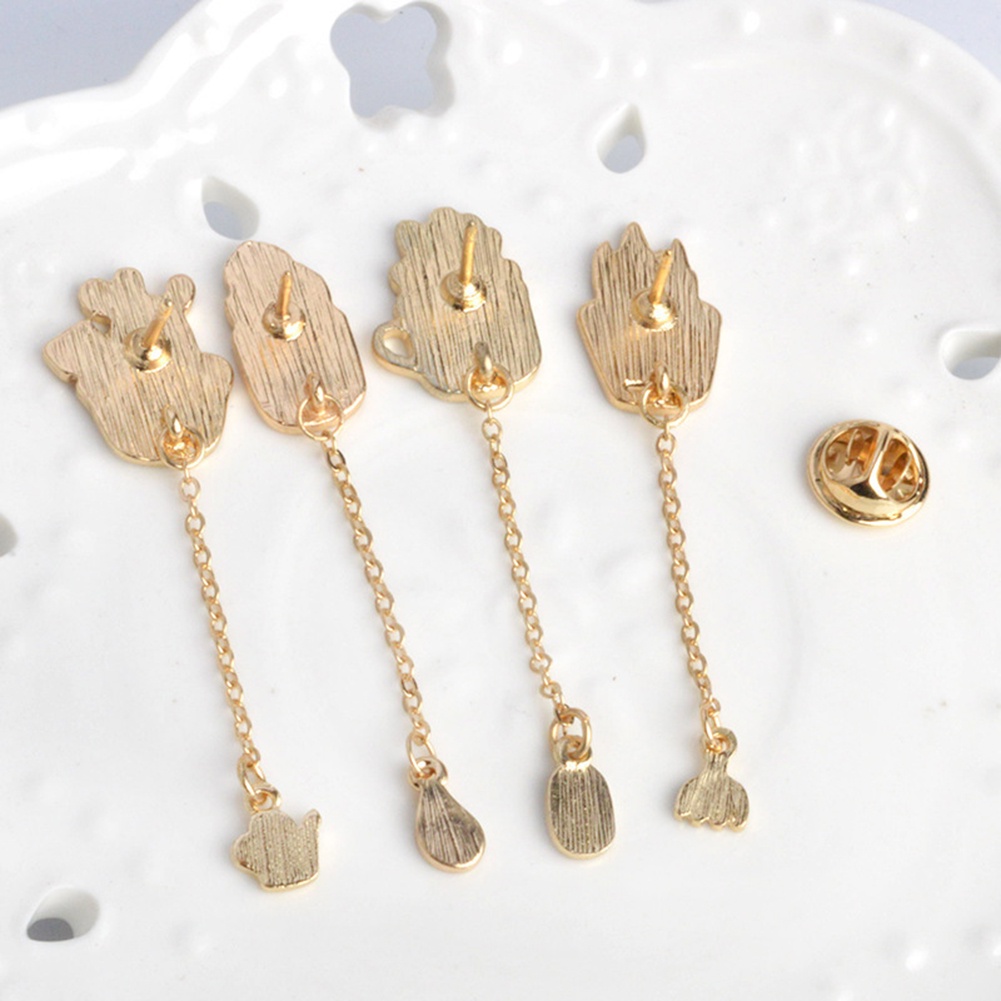 Ghim Cài Áo Hình Chậu Xương Rồng Đáng Yêu