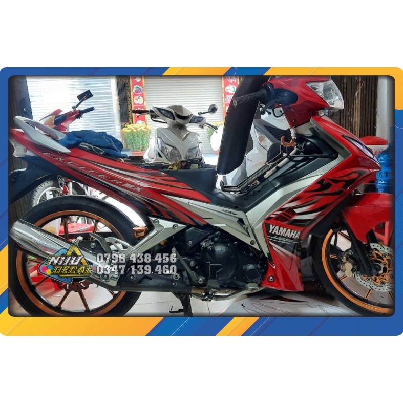 Tem rời Exciter 135 MX lửa xe đỏ