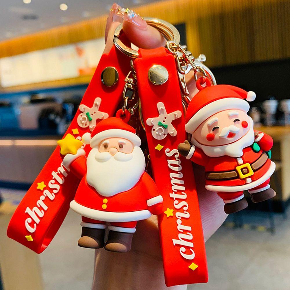 Móc Chìa Khóa Bằng Pvc Hình Ông Già Noel Hoạt Hình Sáng Tạo