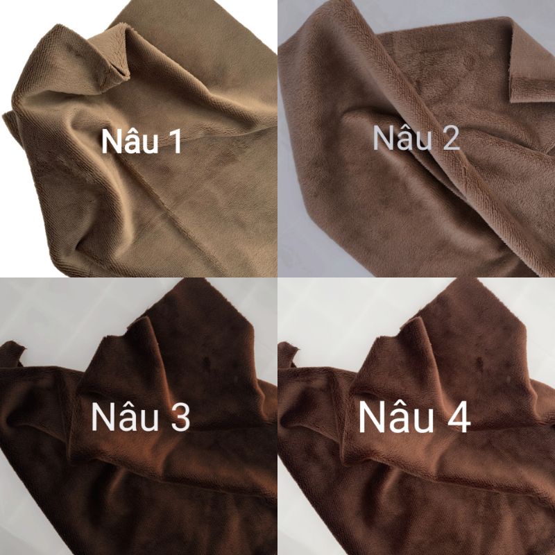 Vải tóc doll, vải lông nhung 3-5mm TRẮNG, ĐEN và các màu như hình, mềm mịn may tóc doll