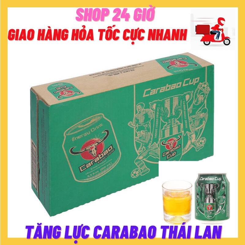 Nước Tăng Lực CARABAO Thái Lan 1 Lốc 6 Lon