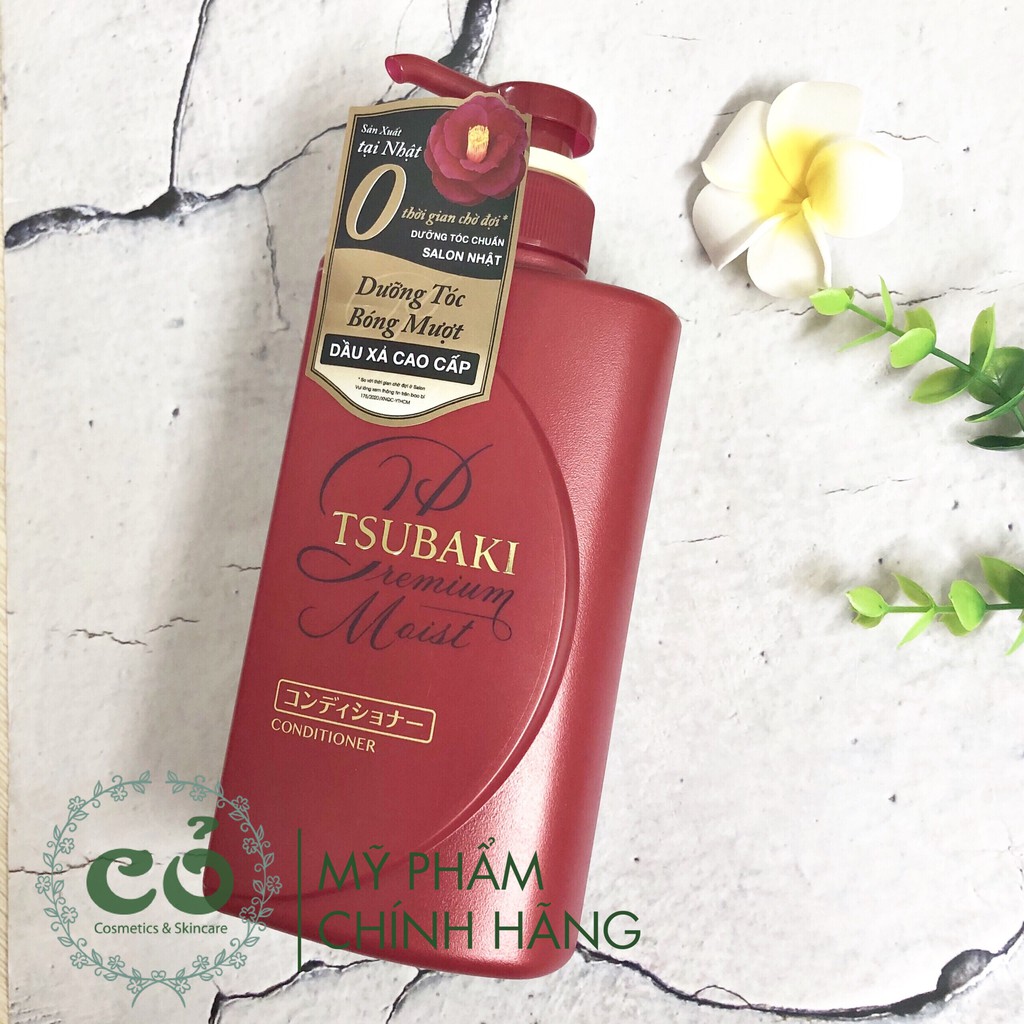 Dầu gội/ xả Dưỡng tóc bóng mượt Premium Moist Tsubaki ( Màu đỏ)