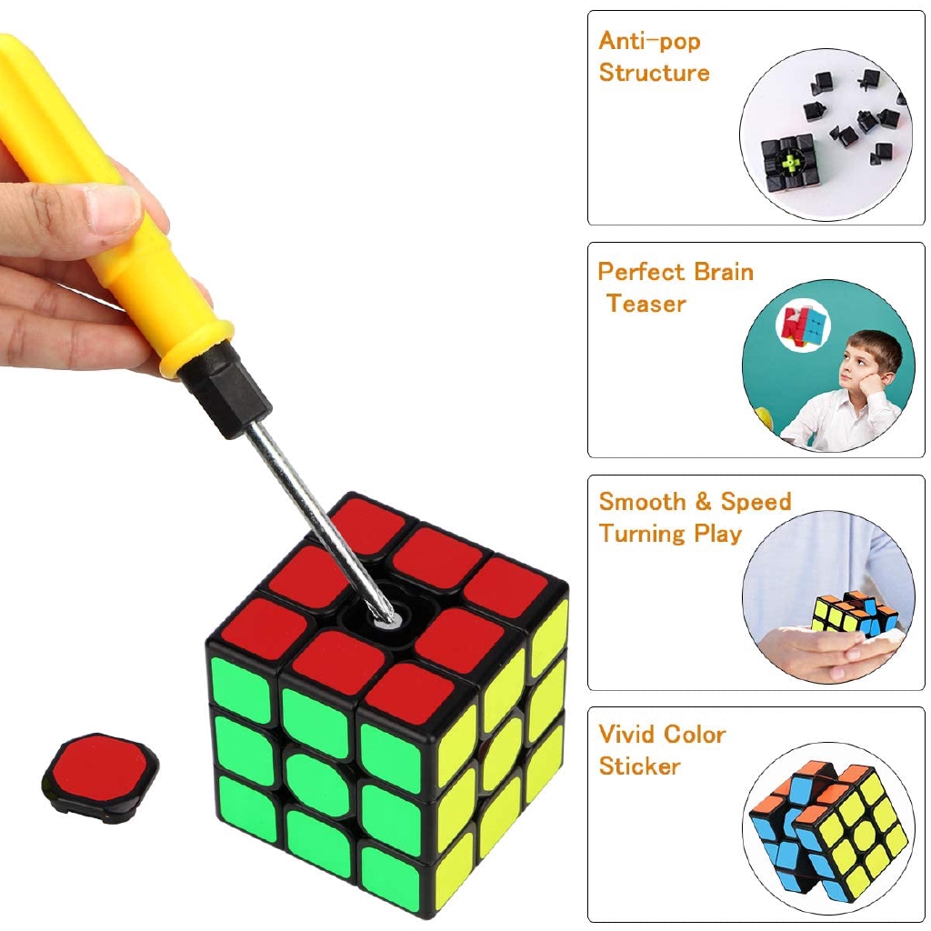 Set 2 Khối Rubik 3x3 Với Sticker Dán Cho Bé