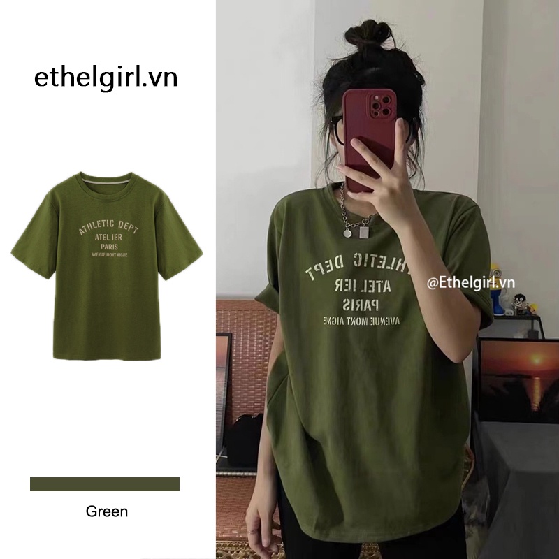 Áo Thun Ngắn Tay Dáng Rộng Thời Trang Mùa Hè Mỹ Dành Cho Nữ
