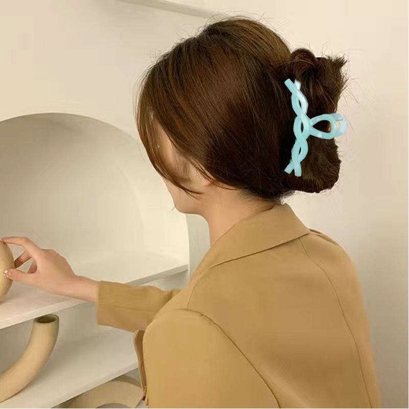 Korean Women Hair Clip Girls Pearl Hairpins Hair Crab Claw Hair Clamps Barrettes Cross Hair Claw Fashion Hair Accessories