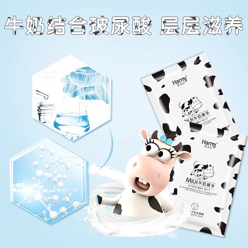 Combo 10 miếng mặt nạ sữa bò Hanmj