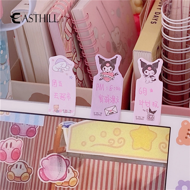 SANRIO Set 90 Tờ Giấy Ghi Chú Mini Họa Tiết Hoạt Hình Kuromi Đáng Yêu Cho Học Sinh