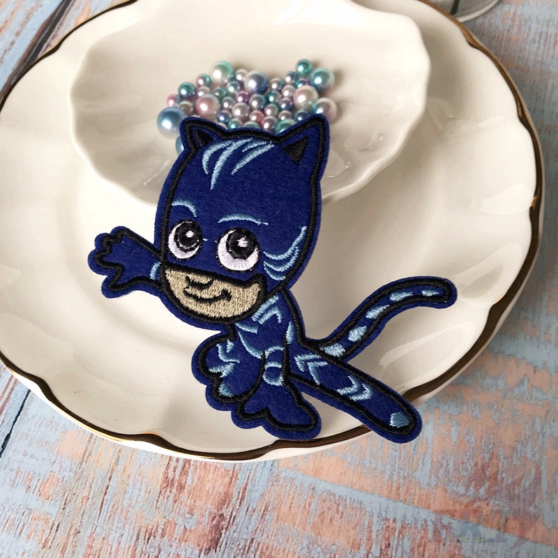 ☸ Đồng Hồ Đeo Tay P.J P.J Chất Lượng Cao Mặt Nạ Hoạt Hình Xinh Xắn Chất Lượng ☸ 1 Miếng Dán Ủi Quần Áo Hình Catboy Gekko Owlette