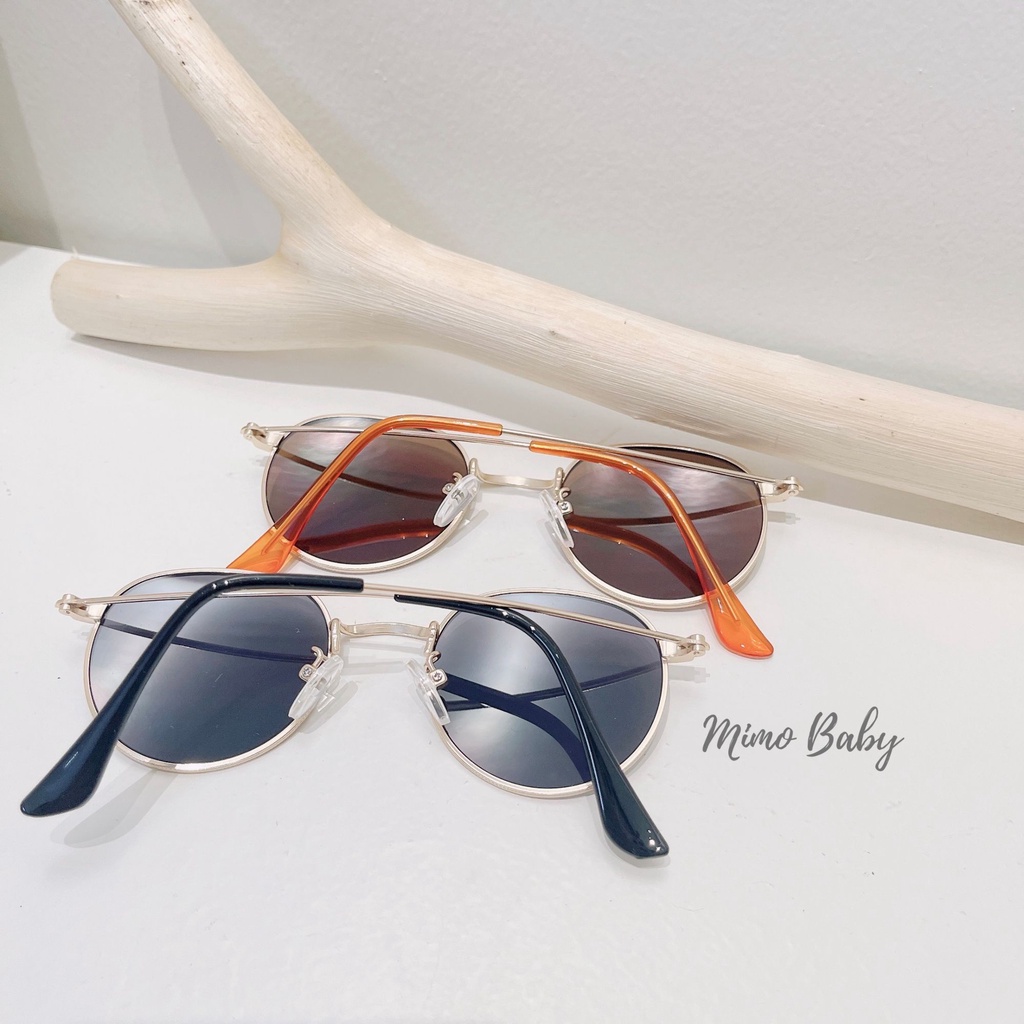 Kính râm trẻ em gọng kim loại phong cách cool ngầu cho bé 1-4 tuổi K07 Mimo Baby