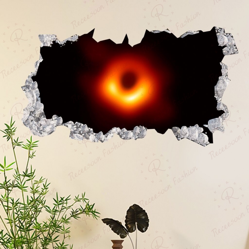 Đề can hố đen vũ trụ 3D dán tường nghệ thuật độc nhất vô nhị